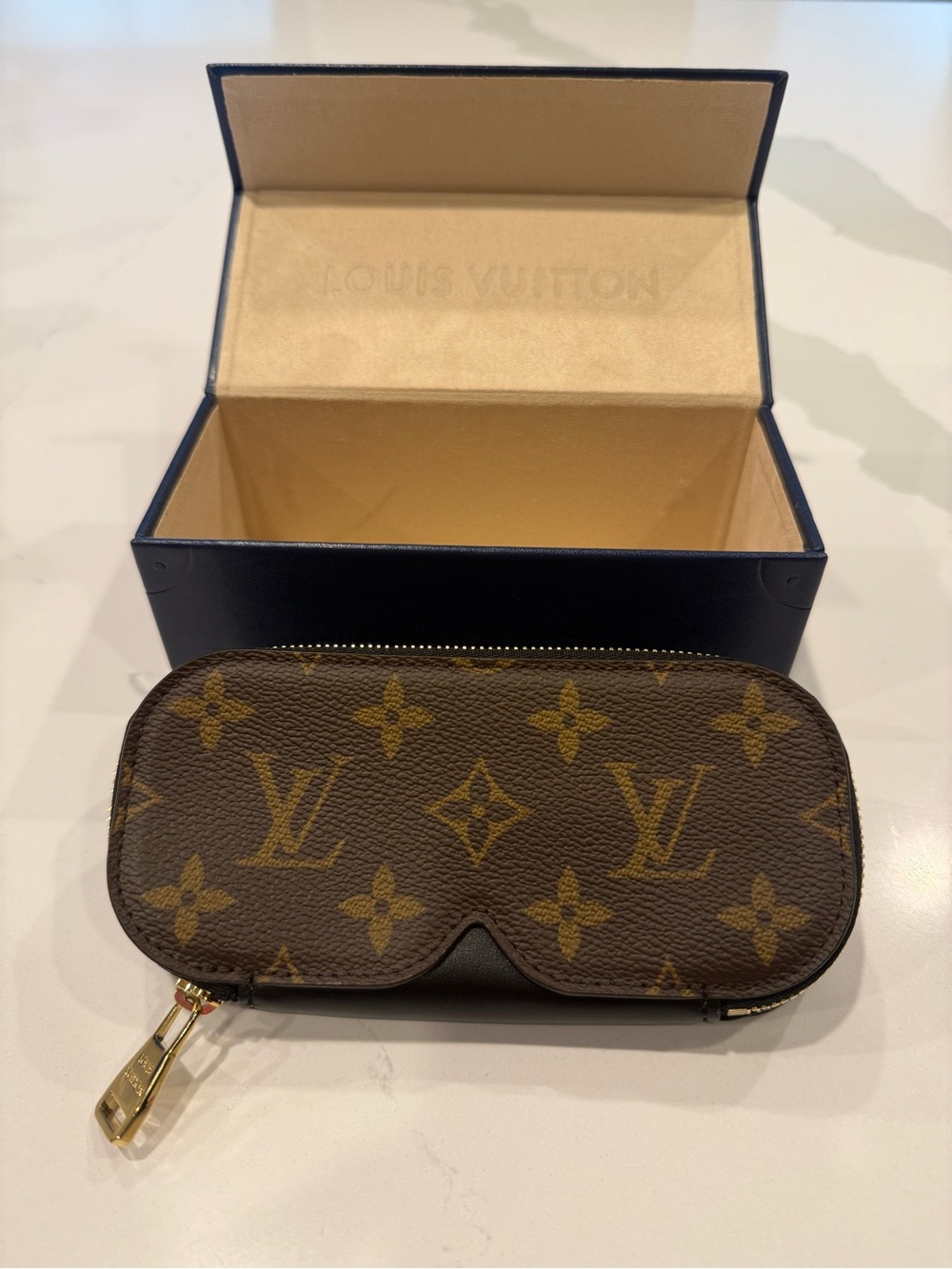 Louis Vuitton Sunglasses Pouch with Mustard Interior NWT